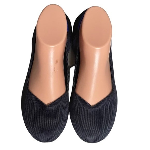 ROTHYS navy blue round toe women flats size W7 1/2 - Picture 5 of 10